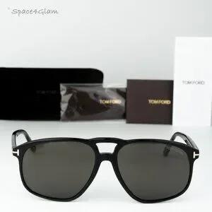 Tom Ford Women Sunglasses Shiny Black Smoke Pilot FT1000/S PIERRE 01A BRAND NEW NEW TOM FORD TF1000 01A BLACK AVIATOR SUNGLASSES TOM FORD  main image 3